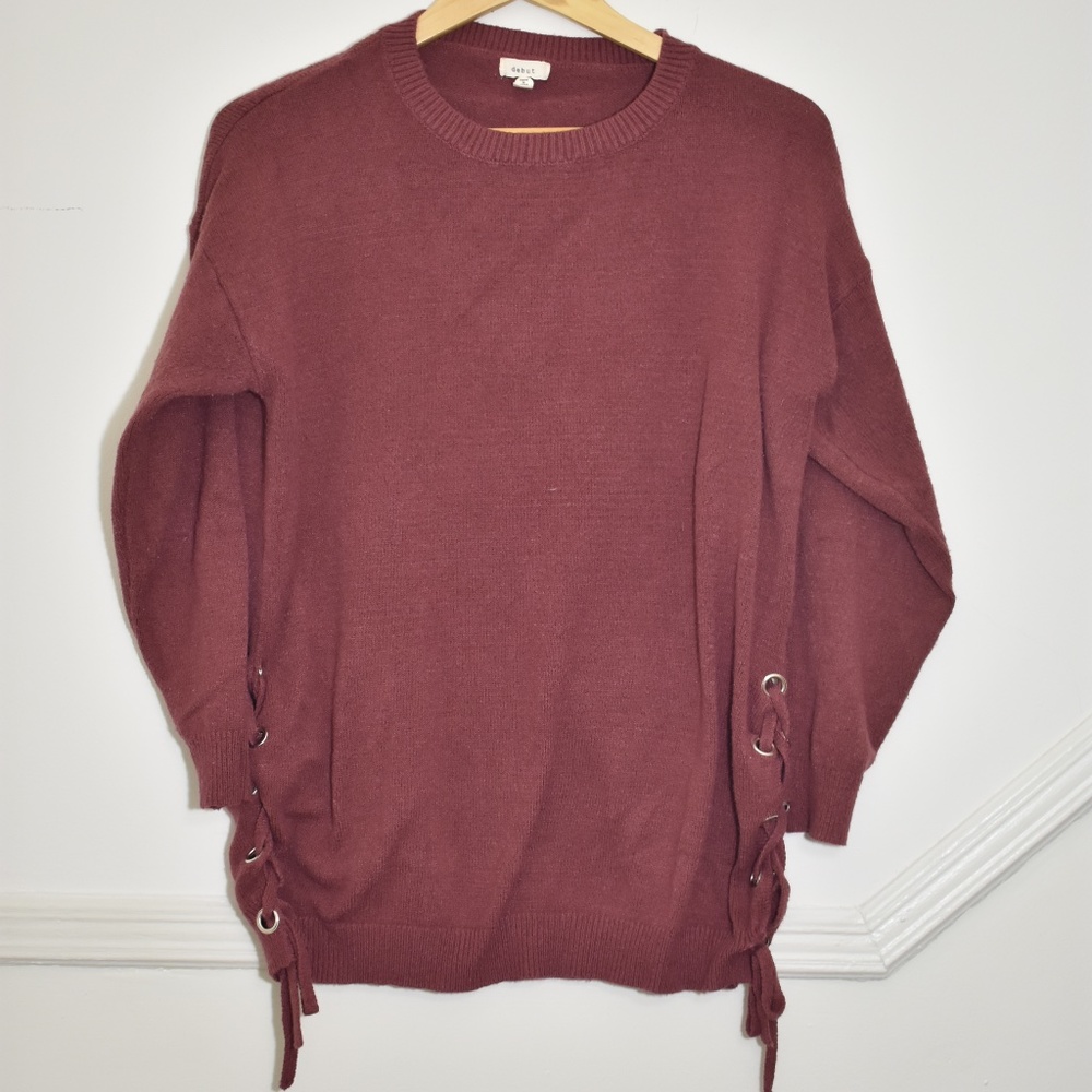 Debut Side Lace Up Sweater